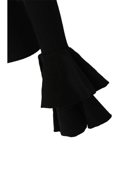 Maglia in lana con volant al fondo Liviana Conti | L5CW18Y69-0